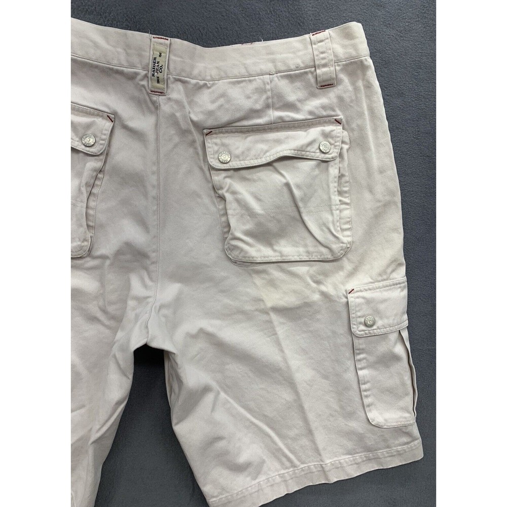 Raider Jeans Company Shorts Mens Size 40X11 Beige RC Cargo Pockets 100% Cotton - Picture 15 of 16